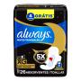 Absorvente Always Noites Tranquilas Cobertura Suave com Abas XG Pacote 26 Unidades Grátis 4 Unidades