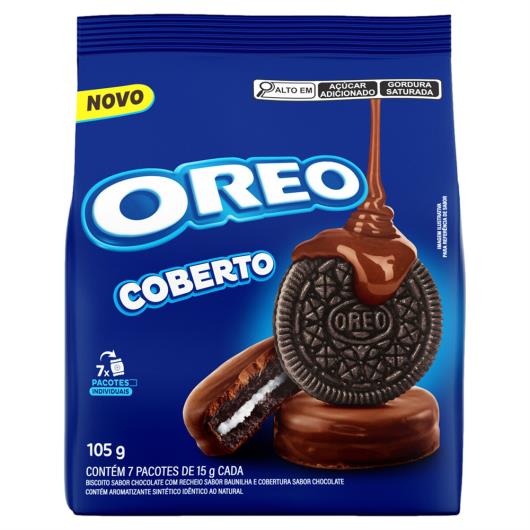 Biscoito e Cobertura Chocolate Recheio Baunilha Oreo Pacote 105g - Imagem em destaque