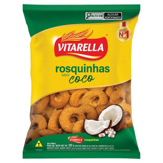 Biscoito Rosquinha Coco Vitarella Pacote 300g - Imagem em destaque