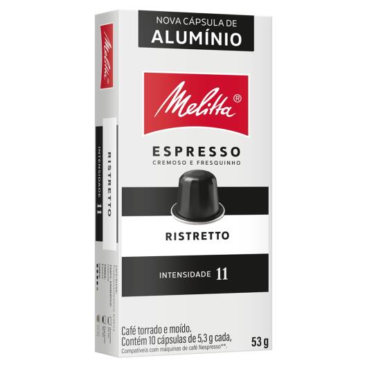 Café em Cápsula Torrado e Moído Ristretto Espresso Melitta Caixa 53g 10 Unidades - Imagem em destaque