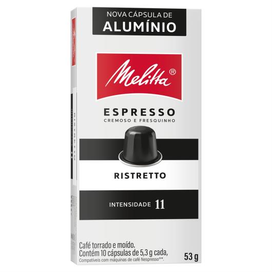 Café em Cápsula Torrado e Moído Ristretto Espresso Melitta Caixa 53g 10 Unidades - Imagem em destaque