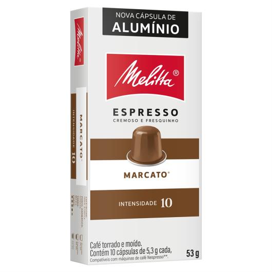 Café em Cápsula Torrado e Moído Marcato Espresso Melitta Caixa 53g 10 Unidades - Imagem em destaque