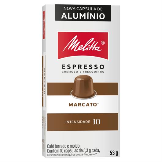 Café em Cápsula Torrado e Moído Marcato Espresso Melitta Caixa 53g 10 Unidades - Imagem em destaque