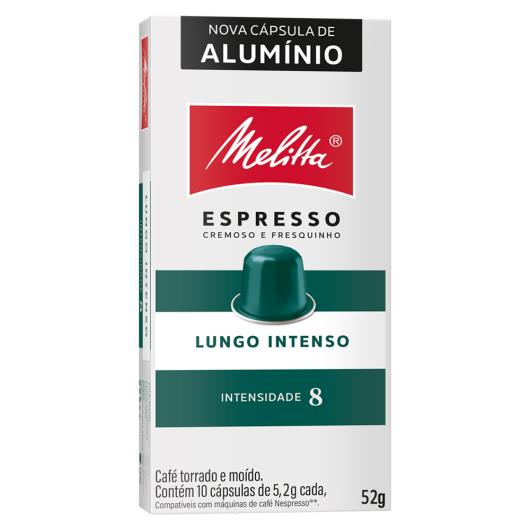 Café em Cápsula Torrado e Moído Lungo Espresso Intenso Melitta Caixa 52g 10 Unidades - Imagem em destaque