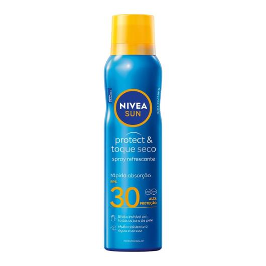 Protetor Solar FPS 30 Nivea Sun Protect & Toque Seco Frasco 200ml Spray - Imagem em destaque