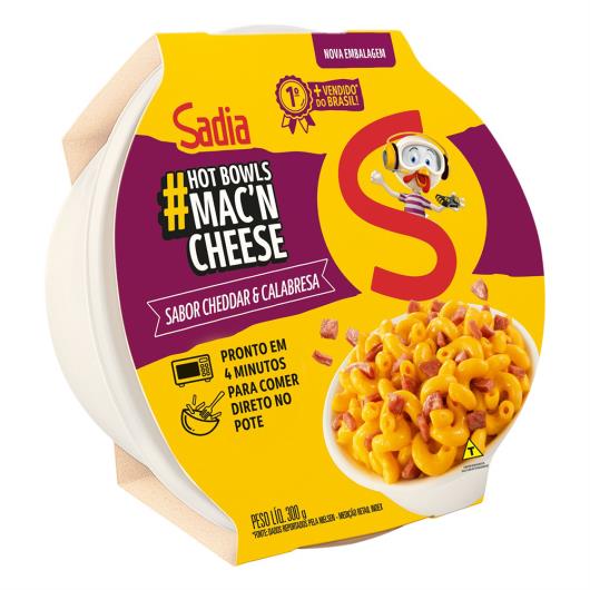 Mac'n Cheese Cheddar & Calabresa Sadia Hot Bowls Pote 300g - Imagem em destaque