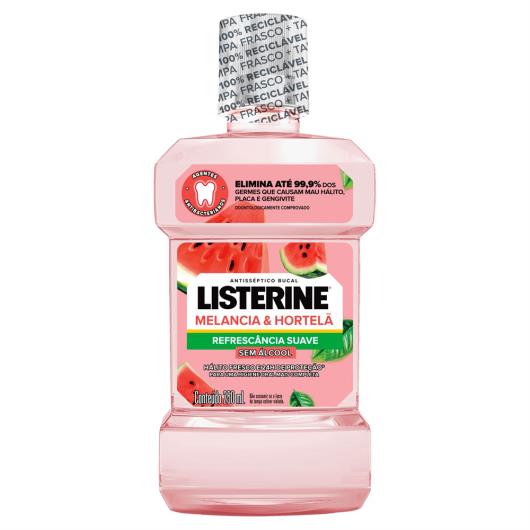 Enxaguante Bucal Antisséptico Zero Álcool Melancia & Hortelã Listerine Frasco 250ml - Imagem em destaque