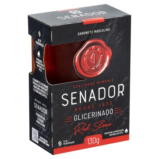 Sabonete Barra Glicerinado Senador Red Stone Caixa 130g - Imagem em destaque