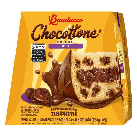 Panettone Recheio Trufa Cobertura Chocolate Bauducco Chocottone Caixa 450g - Imagem em destaque