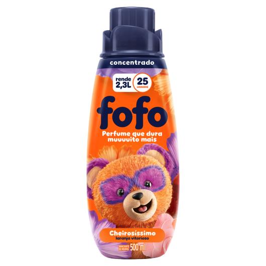 Amaciante de Roupa Concentrado Laranja Vitorioso Fofo Cheirosíssimo Frasco 500ml - Imagem em destaque