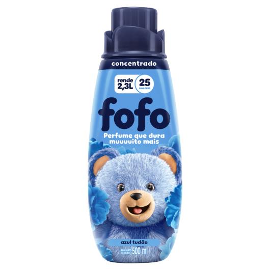 Amaciante de Roupa Concentrado Azul Tudão Fofo Frasco 500ml - Imagem em destaque