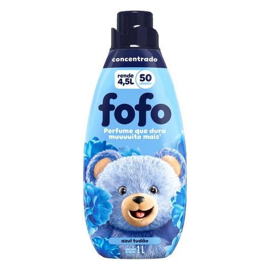 Amaciante de Roupa Concentrado Azul Tudão Fofo Frasco 1l - Imagem em destaque