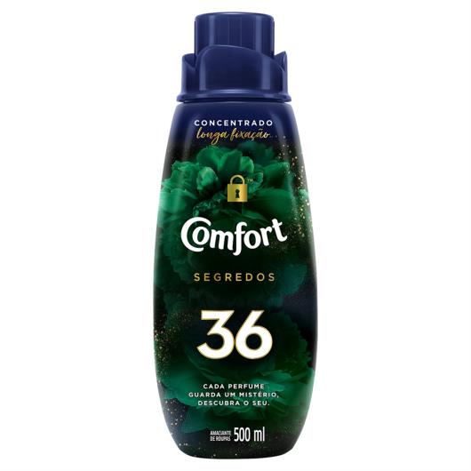 Amaciante de Roupa Concentrado 36 Comfort Segredos Frasco 500ml - Imagem em destaque