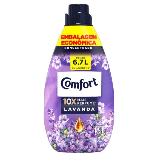 Amaciante de Roupa Concentrado Lavanda Comfort Frasco 1,5l Embalagem Econômica - Imagem em destaque