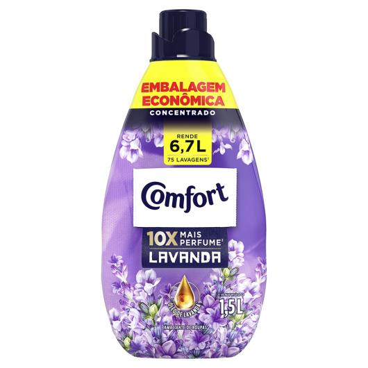 Amaciante de Roupa Concentrado Lavanda Comfort Frasco 1,5l Embalagem Econômica - Imagem em destaque