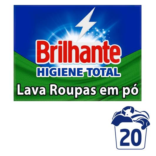 Lava-Roupas Pó Roupas Brancas e Coloridas Brilhante Higiene Total Antibac Caixa 1,6kg - Imagem em destaque