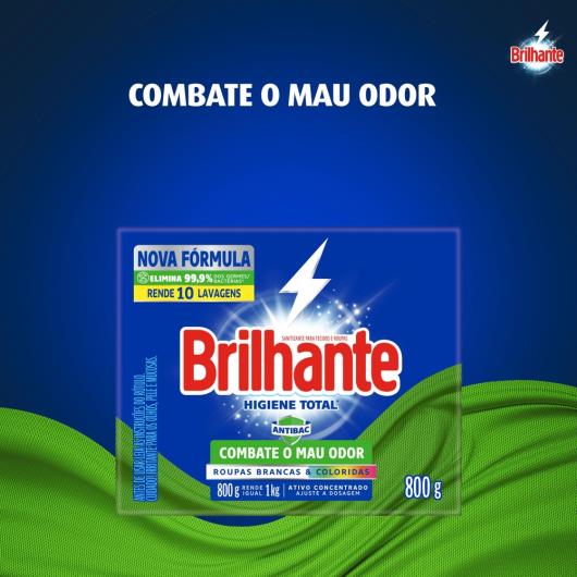 Lava-Roupas Pó Roupas Brancas e Coloridas Brilhante Higiene Total Antibac Caixa 1,6kg - Imagem em destaque
