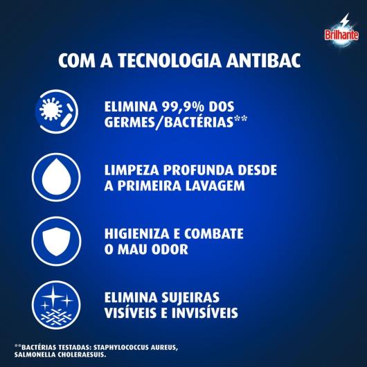 Lava-Roupas Pó Roupas Brancas e Coloridas Brilhante Higiene Total Antibac Caixa 1,6kg - Imagem em destaque