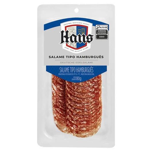 Salame Tipo Hamburguês Fatiado Hans 80g - Imagem em destaque