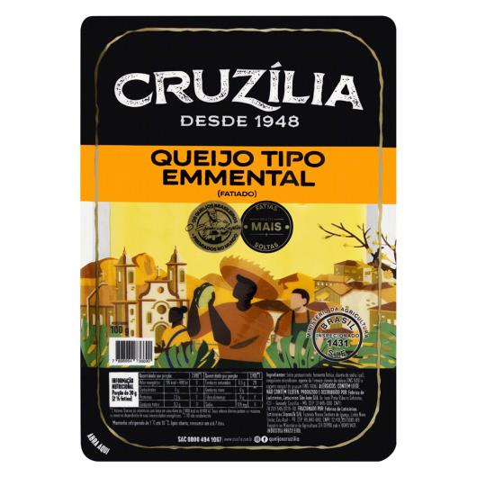 Queijo Emmental Fatiado Cruzília 100g - Imagem em destaque