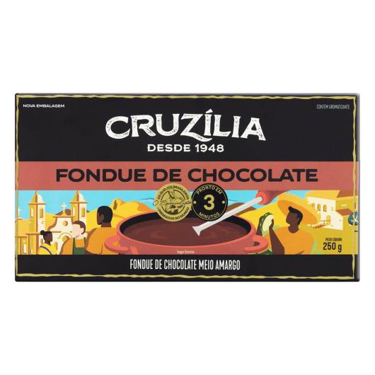 Fondue de Chocolate Meio Amargo Cruzília Caixa 250g - Imagem em destaque