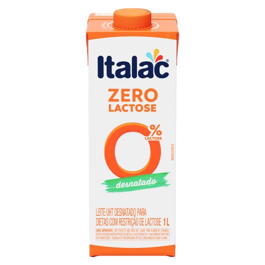 Leite UHT Italac Zero Lactose Desnatado Com Tampa 1l - Imagem em destaque