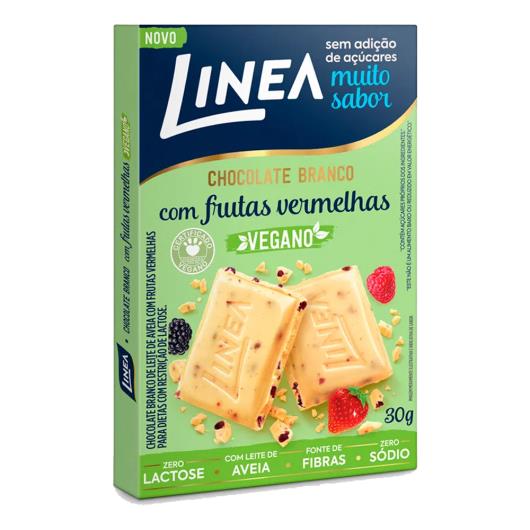 Chocolate Vegano Branco Com Frutas Vermelhas Linea 30G - Imagem em destaque