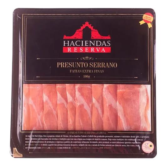 Presunto Serrano Fatias Extras Finas Haciendas Reserva 100g - Imagem em destaque
