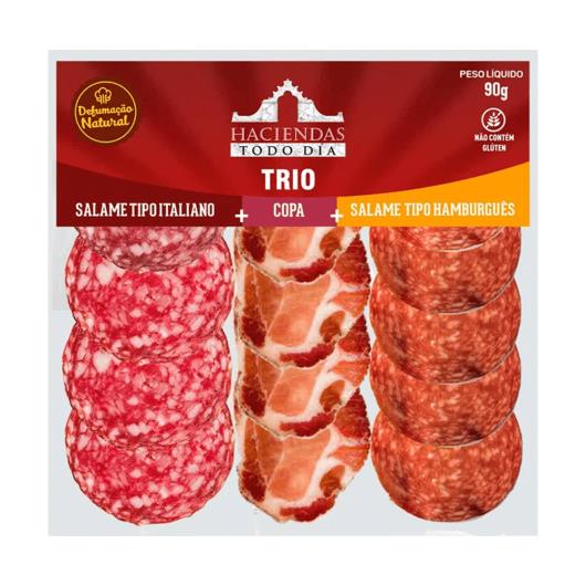 Salame Haciendas Todo Dia Trio Salame Tipo Italiano, Copa e Salame Tipo Hamburguês 90g - Imagem em destaque