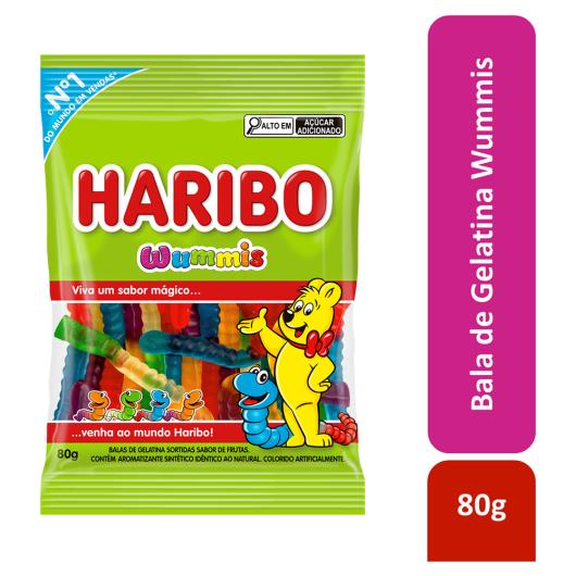 Bala de Gelatina Frutas Wummis Haribo Pacote 80g - Imagem em destaque