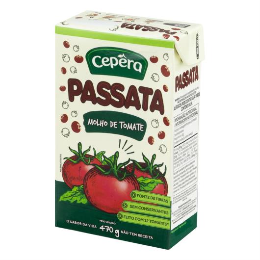 Molho de Tomate Passata Cepêra Mamma d'Oro Caixa 470g - Imagem em destaque