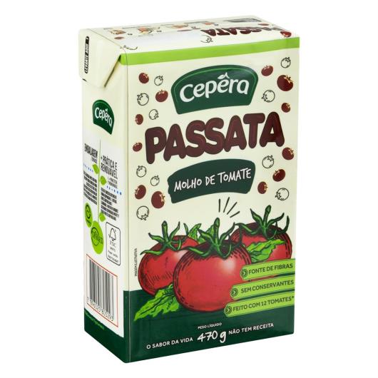 Molho de Tomate Passata Cepêra Mamma d'Oro Caixa 470g - Imagem em destaque