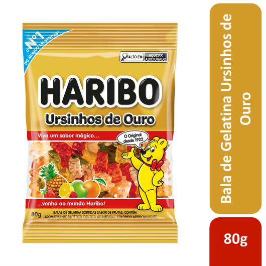 Bala de Gelatina Frutas Ursinhos de Ouro Haribo Pacote 80g - Imagem em destaque