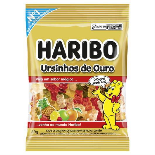 Bala de Gelatina Frutas Ursinhos de Ouro Haribo Pacote 80g - Imagem em destaque