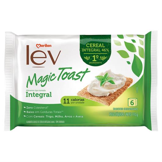 Torrada Integral Marilan Lev Magic Toast Pacote 110g 6 Unidades - Imagem em destaque