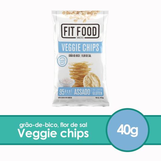 Snack grão de bico flor de sal Fit Food Veggie Chips 40g - Imagem em destaque