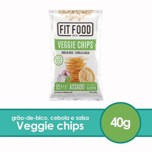 Chips de Grão-de-Bico Cebola & Salsa Fit Food Pacote 40g - Imagem em destaque