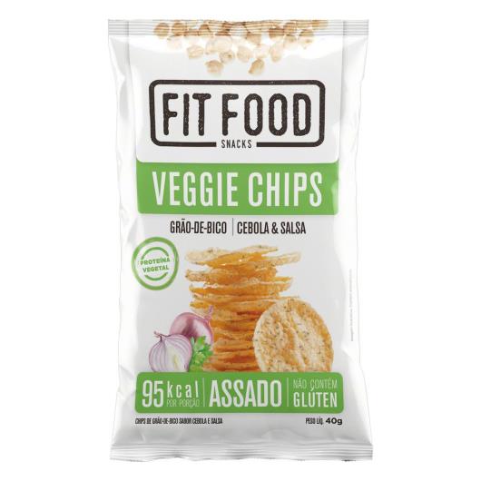 Chips de Grão-de-Bico Cebola & Salsa Fit Food Pacote 40g - Imagem em destaque