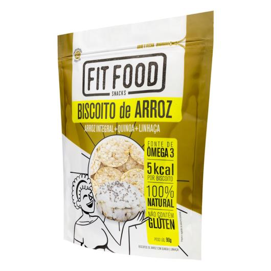 Biscoito de Arroz Integral Quinoa e Linhaça Fit Food Pouch 90g - Imagem em destaque