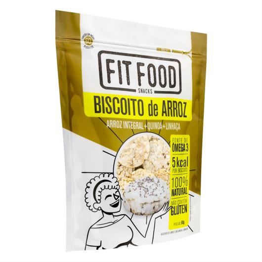 Biscoito de Arroz Integral Quinoa e Linhaça Fit Food Pouch 90g - Imagem em destaque