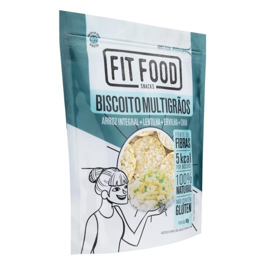 Biscoito de Arroz Integral Multigrãos Fit Food Pouch 90g - Imagem em destaque