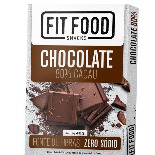 Chocolate 80% Cacau Fit Food Caixa 40g - Imagem em destaque