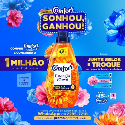 Amaciante Concentrado Comfort Energia Floral Refil 900ml - Imagem em destaque