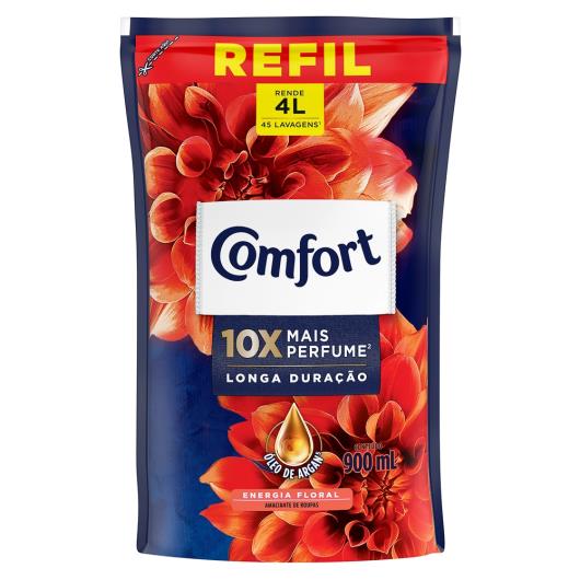 Amaciante Concentrado Comfort Energia Floral Refil 900ml - Imagem em destaque