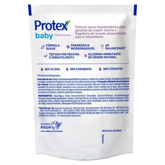 Sabonete Líquido da Cabeça aos Pés Lavanda Protex Baby Sachê 180ml Refil - Imagem em destaque