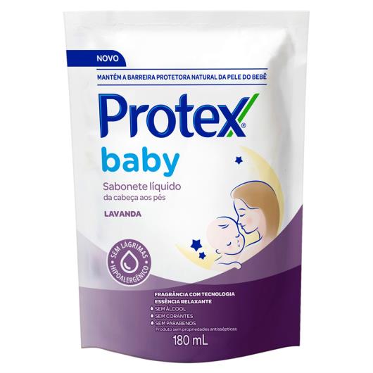 Sabonete Líquido da Cabeça aos Pés Lavanda Protex Baby Sachê 180ml Refil - Imagem em destaque