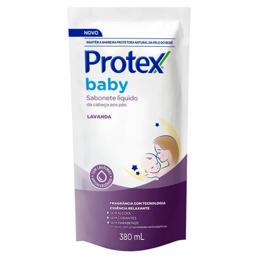 Sabonete Líquido da Cabeça aos Pés Lavanda Protex Baby Sachê 380ml Refil - Imagem em destaque