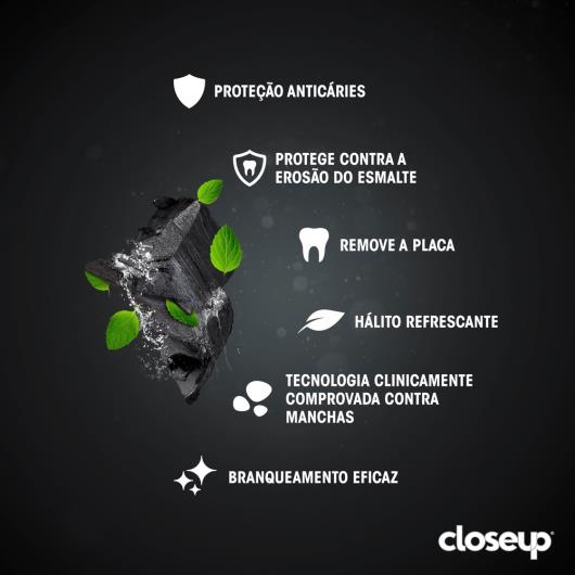 Gel Dental Carvão Ativado Menta Close Up 85g - Imagem em destaque