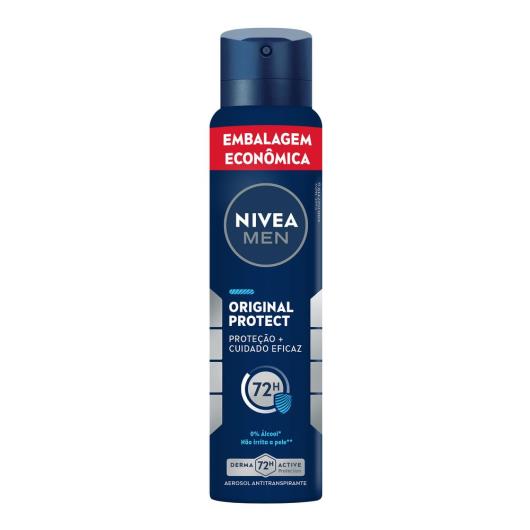 Antitranspirante Aerossol Original Protect Nivea Men 200ml Spray Embalagem Econômica - Imagem em destaque