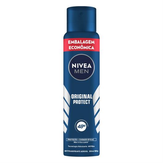 Antitranspirante Aerossol Original Protect Nivea Men 200ml Spray Embalagem Econômica - Imagem em destaque